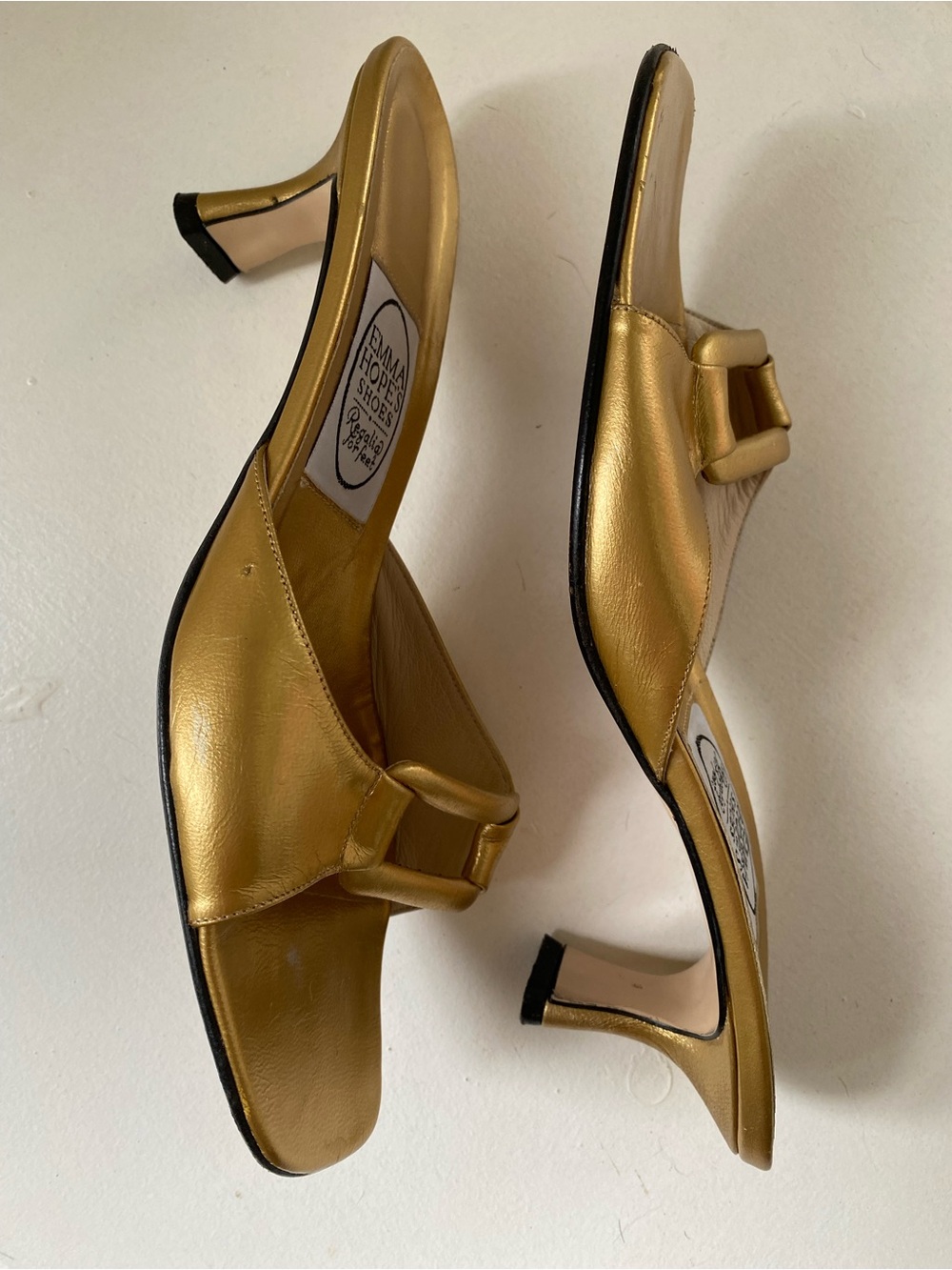 Emma Hope’s Gold Leather Mule Heel size 38